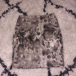 Snake Print Bodycon Skirt